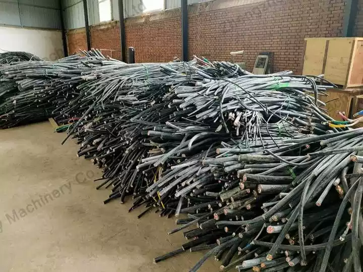 Waste cable wires for recycling
